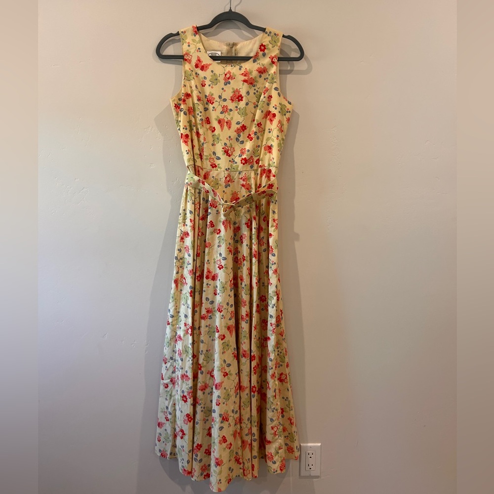 1990s‑Era Laura Ashley Floral Maxi Dress